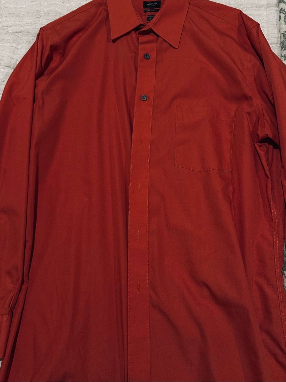 Arrow Men’s Orange Button-Up Dress Shirt Jacket